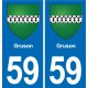 59 Comines blason autocollant plaque stickers ville