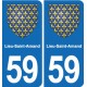 59 Comines blason autocollant plaque stickers ville