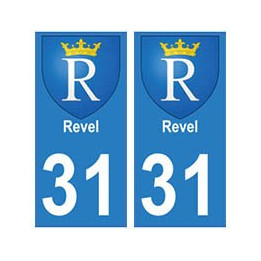 31 Revel ville autocollant plaque blason stickers