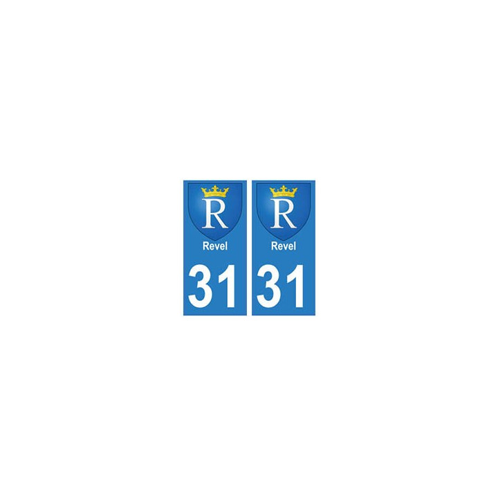 31 Revel ville autocollant plaque blason stickers