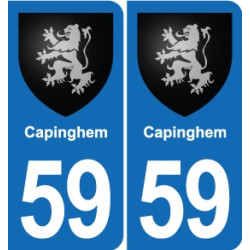59 Comines blason autocollant plaque stickers ville