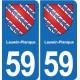 59 Comines blason autocollant plaque stickers ville