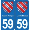 59 Comines blason autocollant plaque stickers ville