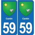 59 Comines blason autocollant plaque stickers ville