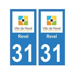 31 Revel ville autocollant plaque blason stickers