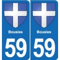 59 Comines blason autocollant plaque stickers ville