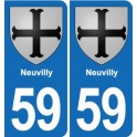 59 Comines blason autocollant plaque stickers ville