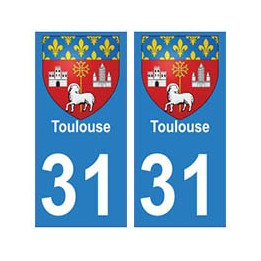 31 Toulouse ville autocollant plaque blason stickers