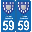 59 Comines blason autocollant plaque stickers ville
