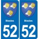 52 Wassy blason autocollant plaque stickers ville