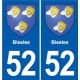52 Wassy blason autocollant plaque stickers ville