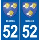 52 Wassy blason autocollant plaque stickers ville