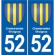 52 Chamarandes-Choignes stemma adesivo piastra adesivi città