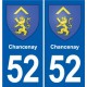 52 Chancenay wappen aufkleber typenschild aufkleber stadt