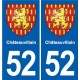 52 Wassy blason autocollant plaque stickers ville