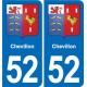 52 Wassy blason autocollant plaque stickers ville