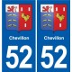 52 Wassy blason autocollant plaque stickers ville