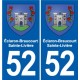 52 Wassy blason autocollant plaque stickers ville