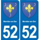 52 Wassy blason autocollant plaque stickers ville