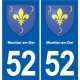 52 Wassy blason autocollant plaque stickers ville