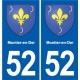 52 Wassy blason autocollant plaque stickers ville