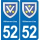 52 Wassy blason autocollant plaque stickers ville