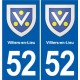 52 Villiers-en-Lieu wappen aufkleber typenschild aufkleber stadt