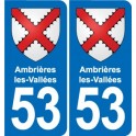 53 Mayenne blason autocollant plaque stickers ville