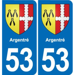 53 Mayenne blason autocollant plaque stickers ville