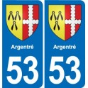 53 Mayenne blason autocollant plaque stickers ville