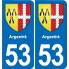 53 Mayenne blason autocollant plaque stickers ville