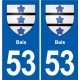 53 Mayenne blason autocollant plaque stickers ville