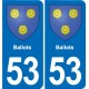 53 Mayenne blason autocollant plaque stickers ville