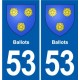 53 Mayenne blason autocollant plaque stickers ville