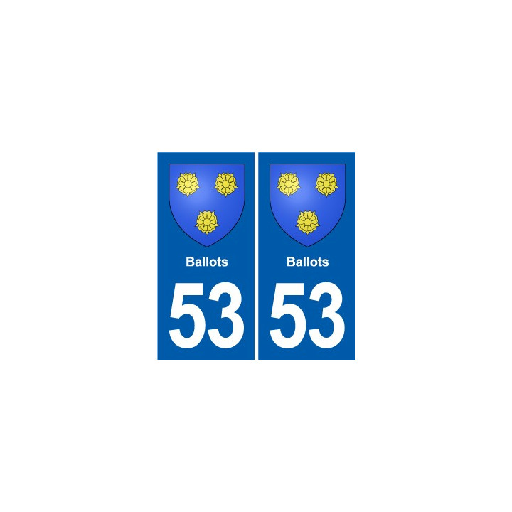 53 Mayenne blason autocollant plaque stickers ville