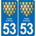 53 Mayenne blason autocollant plaque stickers ville