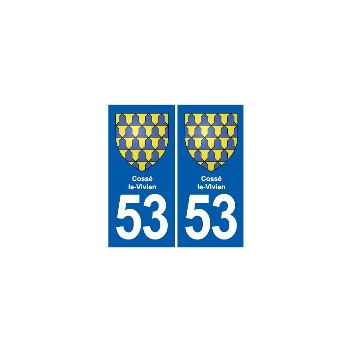 53 Mayenne blason autocollant plaque stickers ville