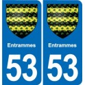 53 Mayenne blason autocollant plaque stickers ville