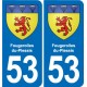 53 Mayenne blason autocollant plaque stickers ville