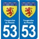 53 Mayenne blason autocollant plaque stickers ville