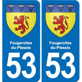 53 Mayenne blason autocollant plaque stickers ville