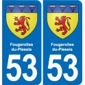 53 Mayenne blason autocollant plaque stickers ville