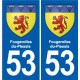 53 Mayenne blason autocollant plaque stickers ville