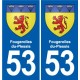 53 Fougerolles-du-Plessis blason autocollant plaque stickers ville