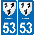 53 Mayenne blason autocollant plaque stickers ville