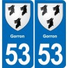 53 Mayenne blason autocollant plaque stickers ville