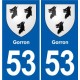 53 Mayenne blason autocollant plaque stickers ville