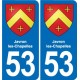 53 Mayenne blason autocollant plaque stickers ville