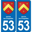 53 Mayenne blason autocollant plaque stickers ville