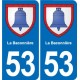 53 Mayenne blason autocollant plaque stickers ville